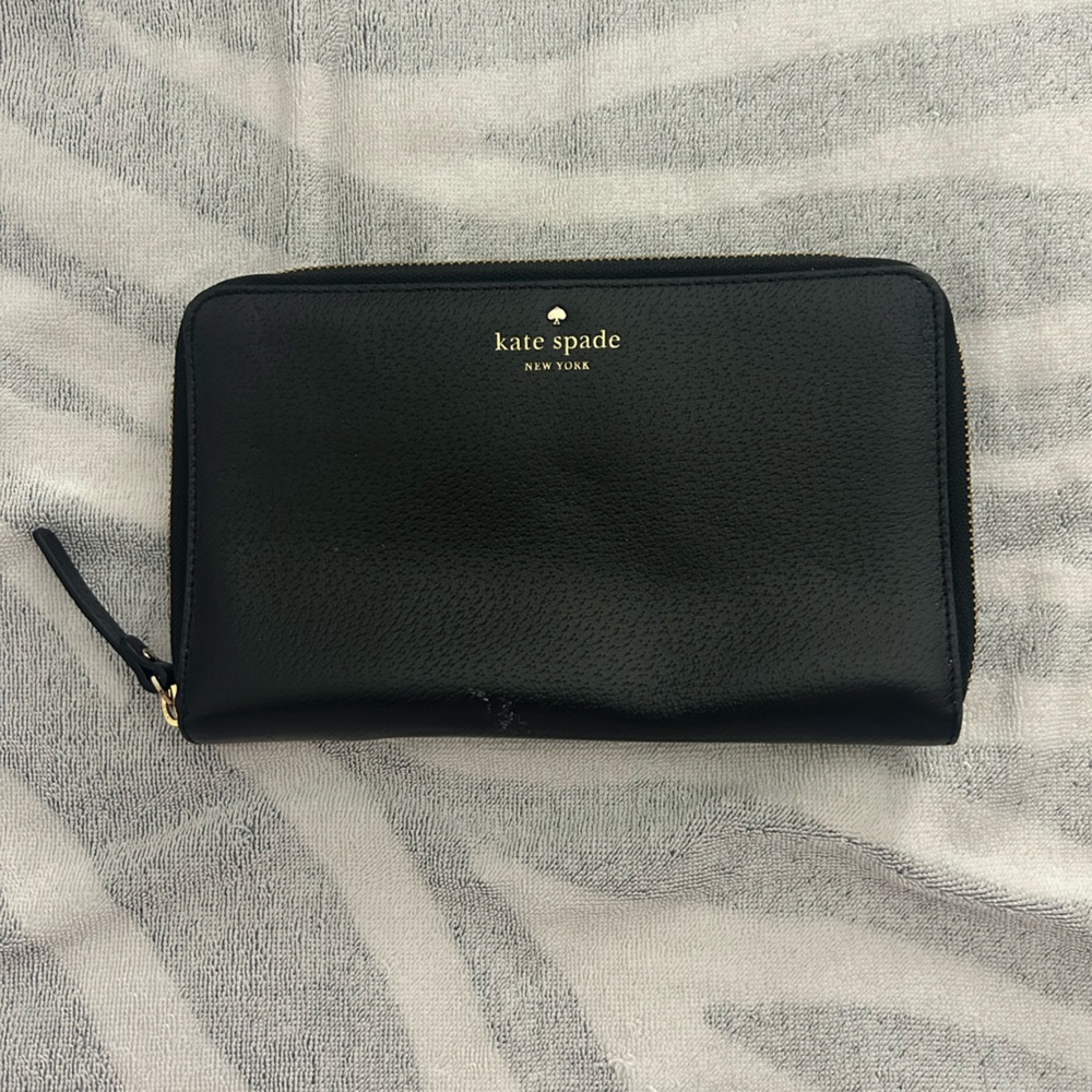 Kate Spade XL Black Leather Wallet